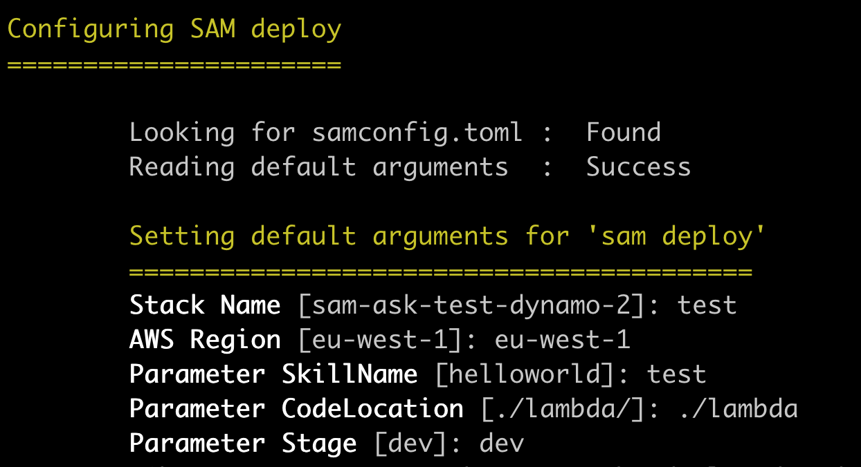 SAM Deploy example